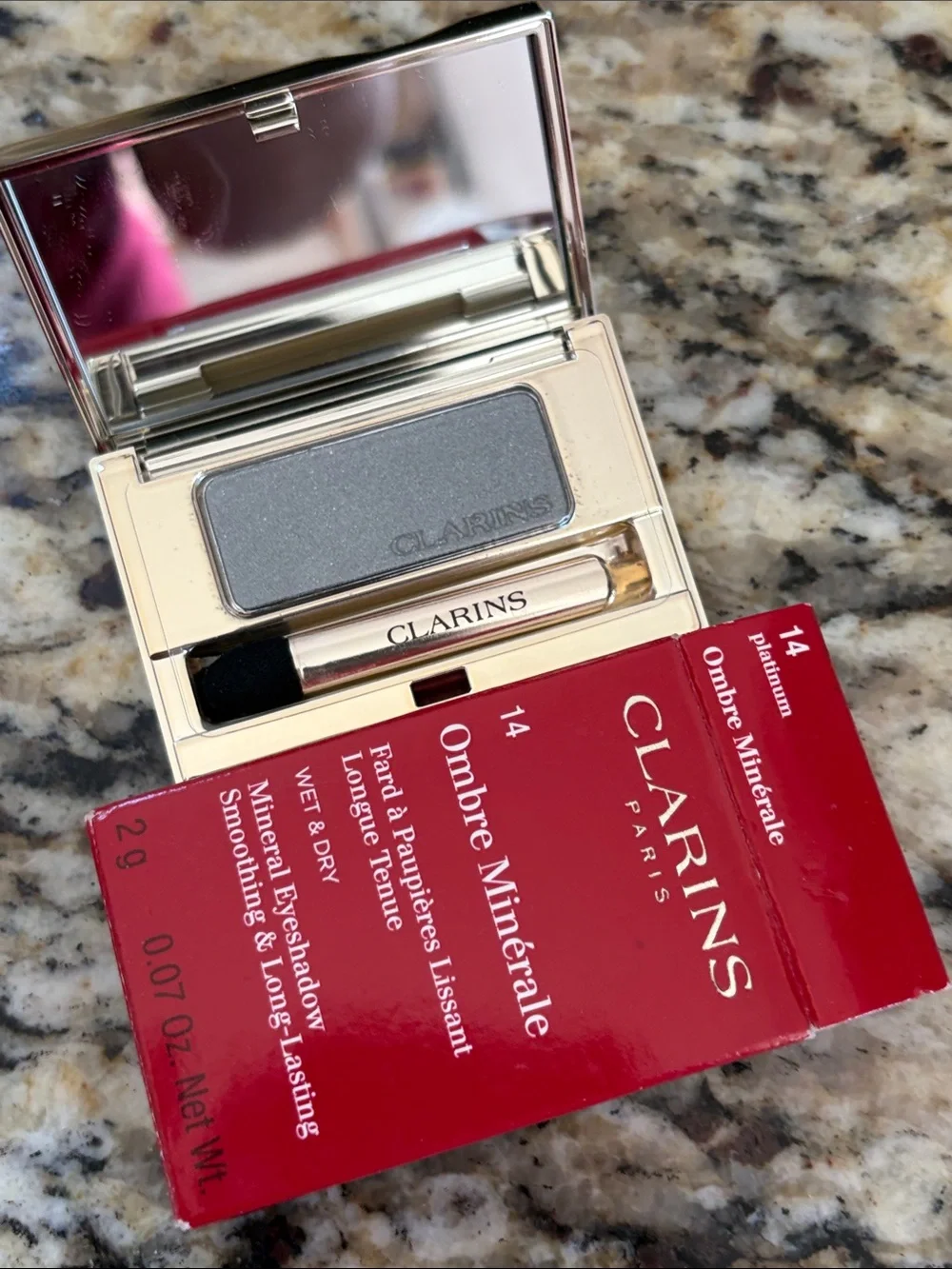 ⚡️💋Clarins Platinum Om re Minerale Wet & Dry Eyeshadow